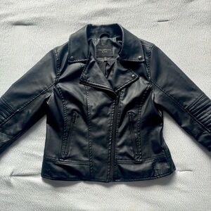 Celebrity Pink Faux Leather Jacket (Black)